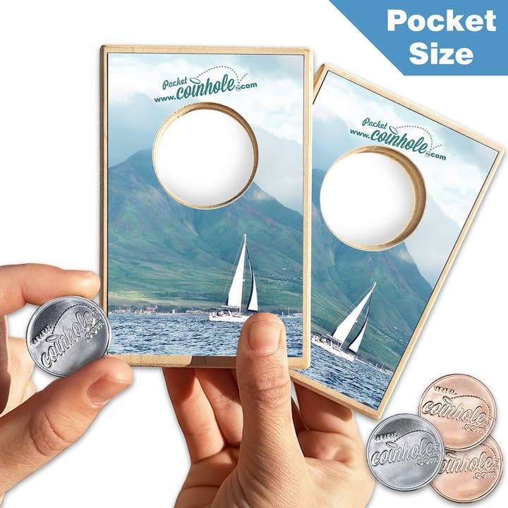 Sail Boat POCKET Coinhole® for wholesale by Coinhole