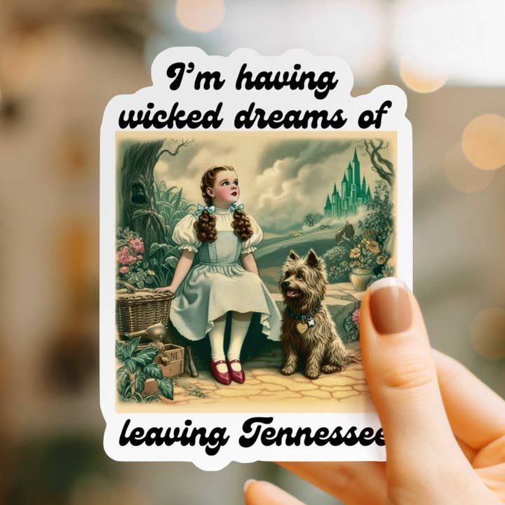 Je fais des rêves fous de quitter le Tennessee Autocollant pour la vente par Ace the Pitmatian Co