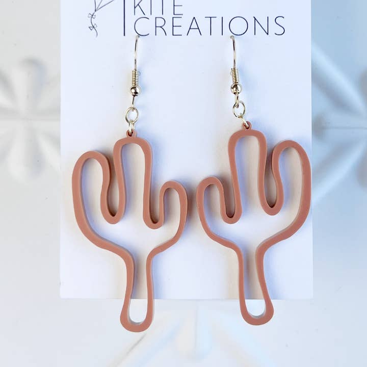 Cactus Line Art Dangle for wholesale by Paper Kite Creations