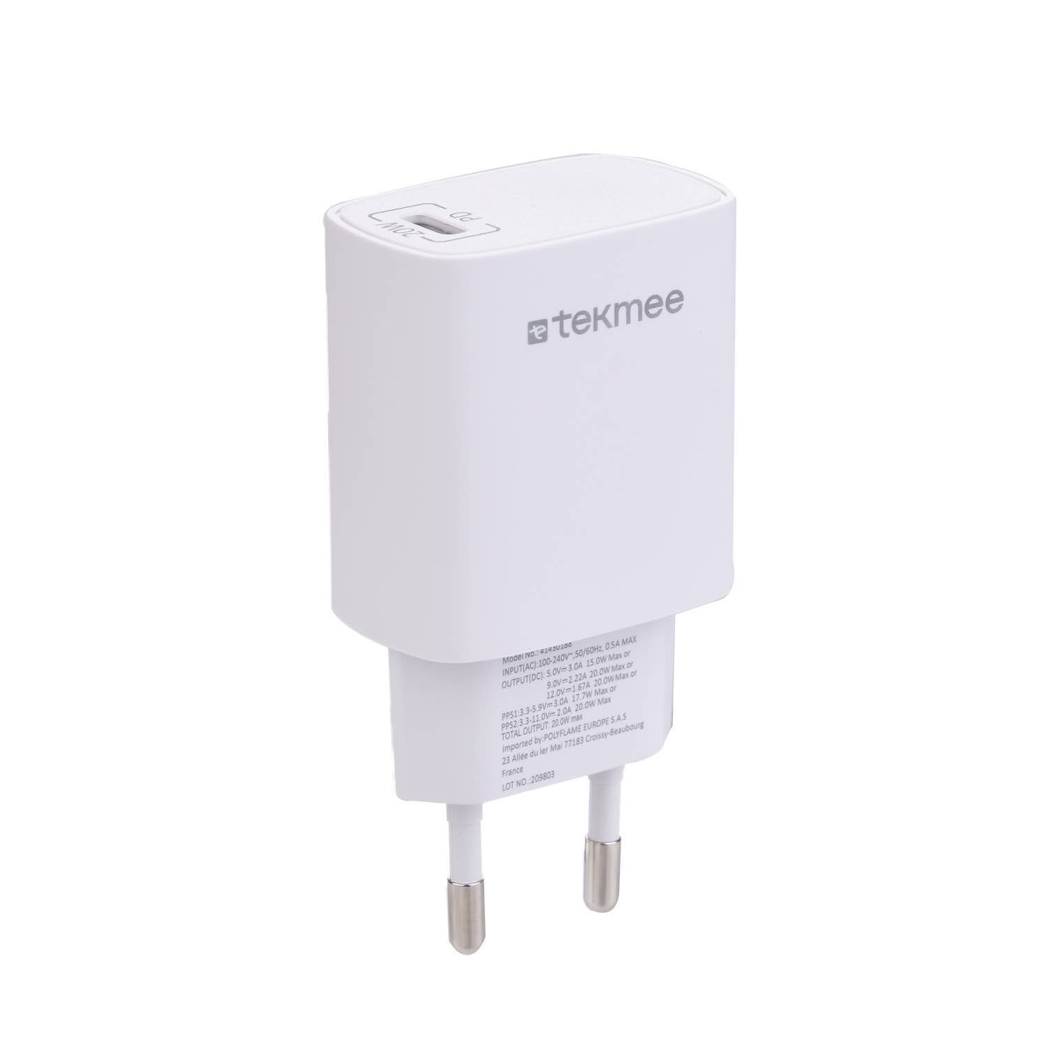 Tekmee – Engroshandel Små/håndholdte apparater – 20W TYPE C HURTIG OPLADNING AC OPLADER4