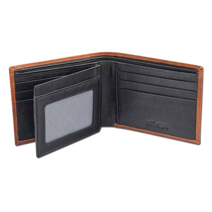 NA KOA - Wholesale Wallet - Men's - Polynesian Tattoo Flip ID Wallet - Te Metua Tane
