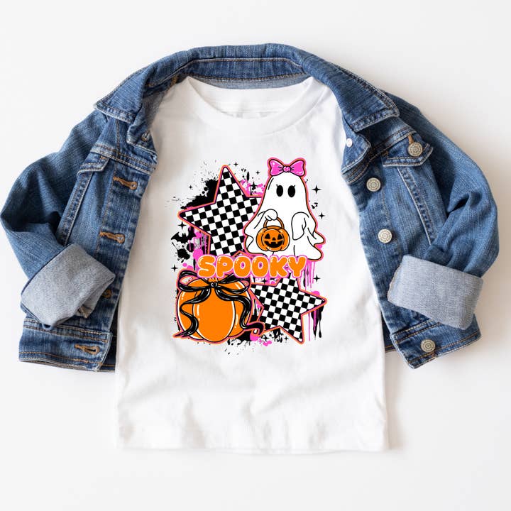 Camiseta Gráfica de Halloween para Jóvenes Espeluznante para venta al por mayor de Mama and Littles Apparel