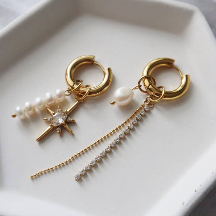 JESSA Jewelry - Wholesale Dangle Earrings - Lucia Hoops | Dangle Charm Hoops4