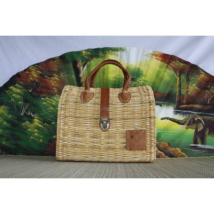 Boutique Huléti - Wholesale Beach Bag - Basket Suitcase with Leather Clasp - Handbag - Shoulder Bag - Shoulder Bag - Hand-woven Handmade - UNIQUE CREATION - HULÉTI4