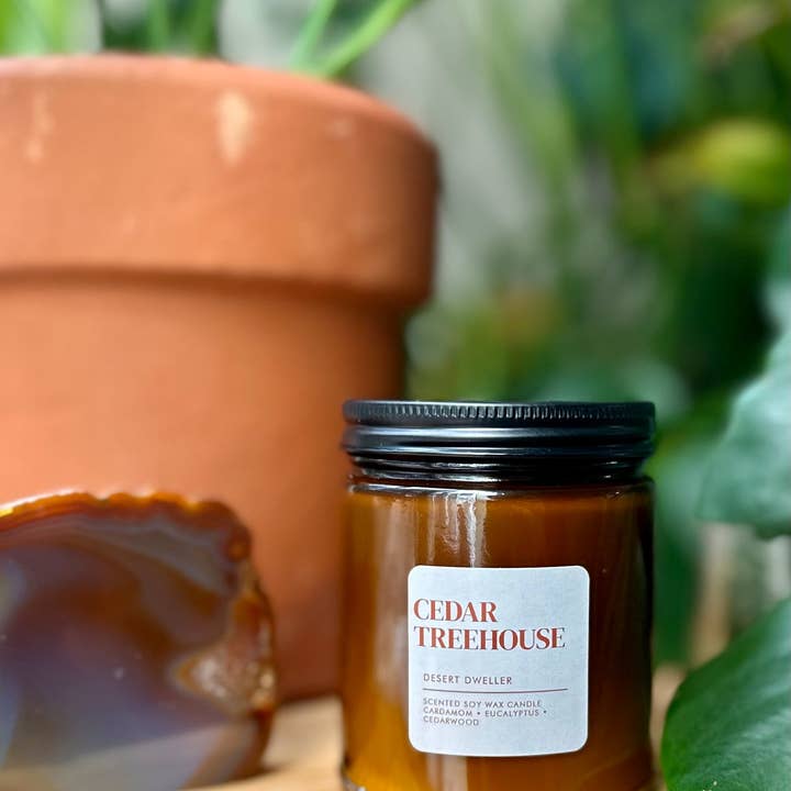 Bougie de soja Cedar Treehouse pour la vente par Desert Dweller