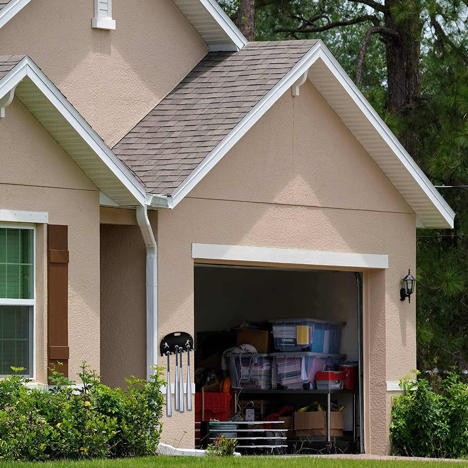 The Wine Savant /  Khen Glassware - Wholesale Music Accessory - Baseball Bat Metal Organizer - Softball Bat Hanger Rack3