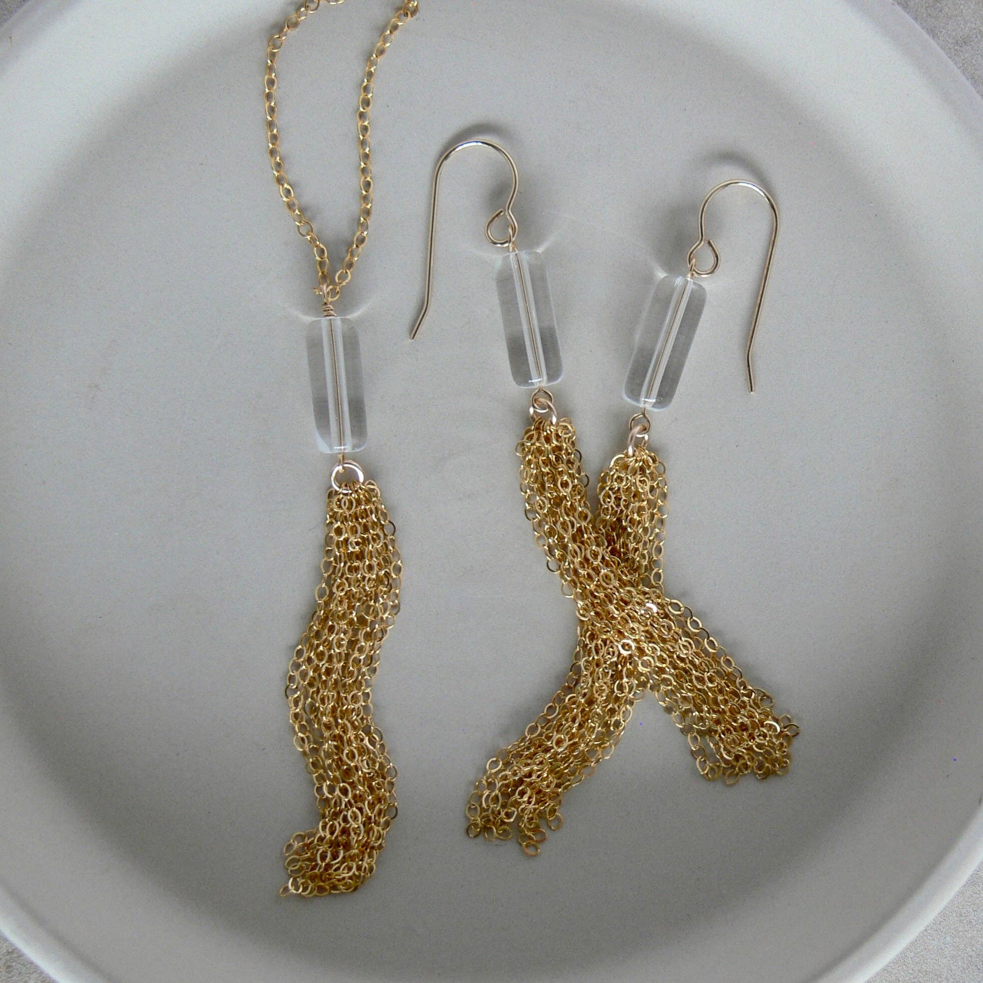 Rope and Leather - Wholesale Pendant/Charm Necklace - Vintage Glass Lariat Necklace1