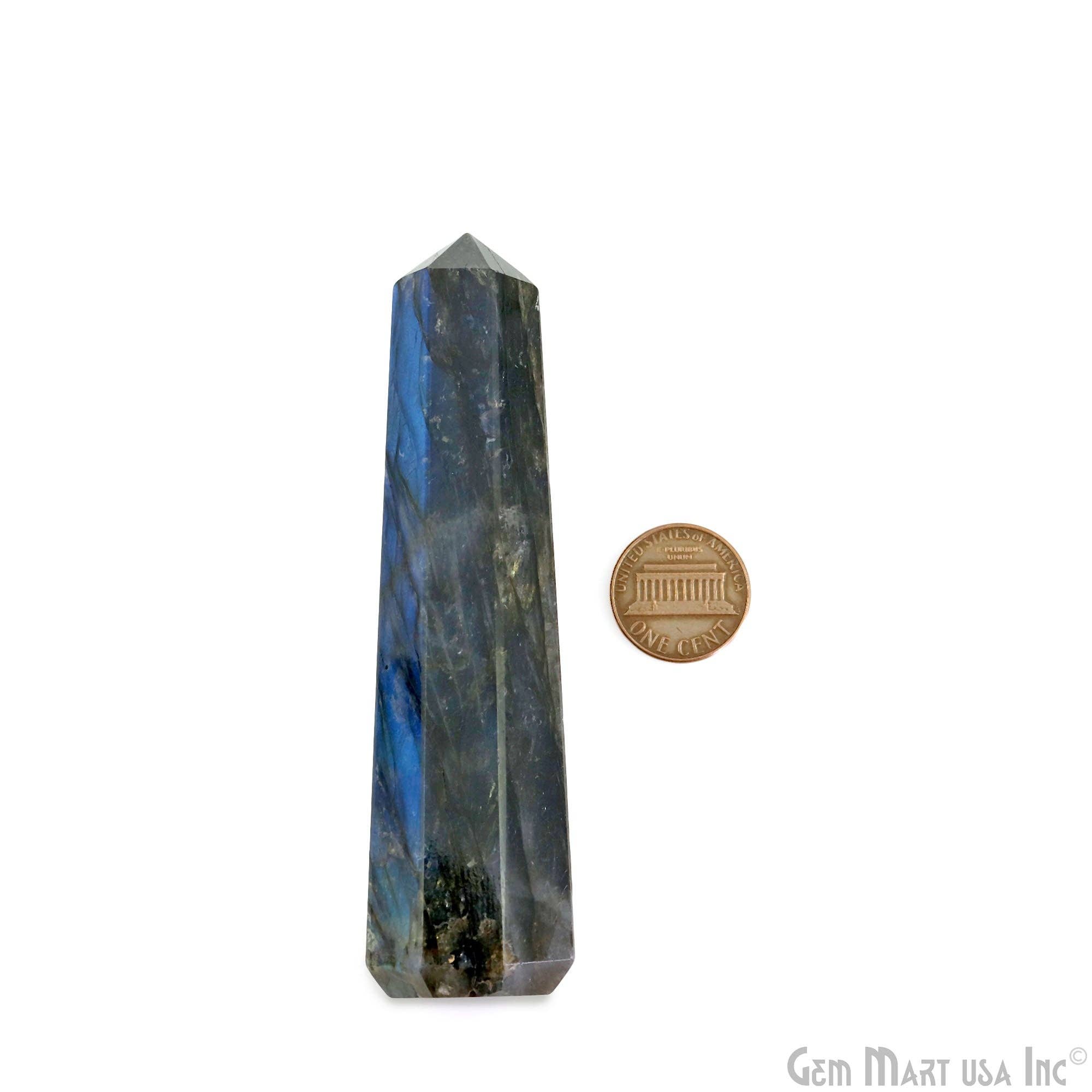 GemMartUSA - Venta al por mayor Piedras/cristales espirituales - Piedra preciosa de labradorita, forma de torre de cristal gigante, cicatrizante, de 4 a 5 pulgadas3