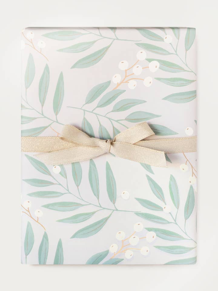 Emballage cadeau Snowberries (rouleau) pour la vente par Our Heiday