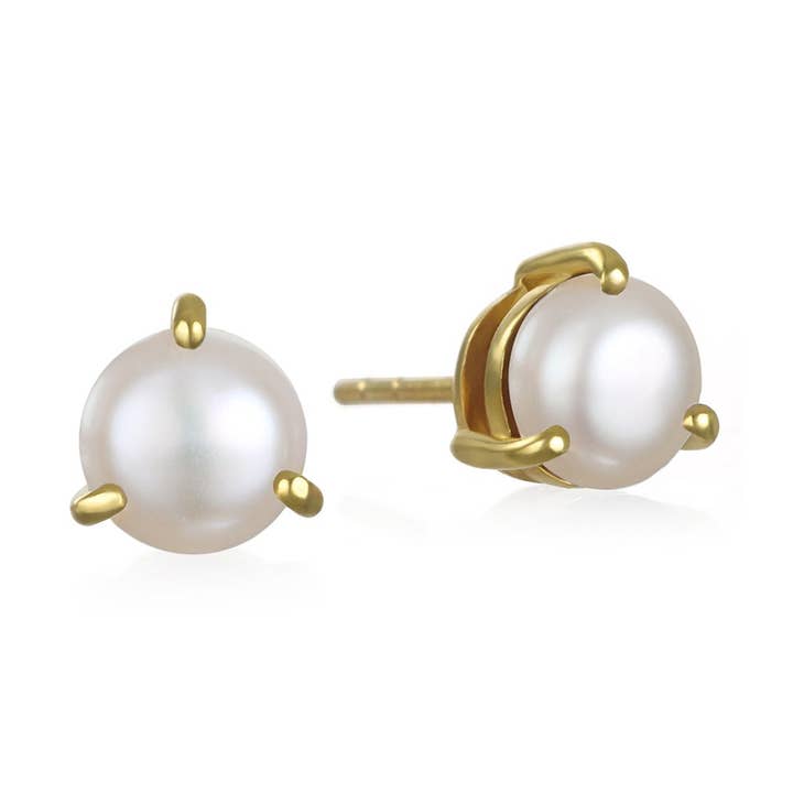 Birthstone Earring-June Pearl for wholesale by Amelia Rose Jewelry