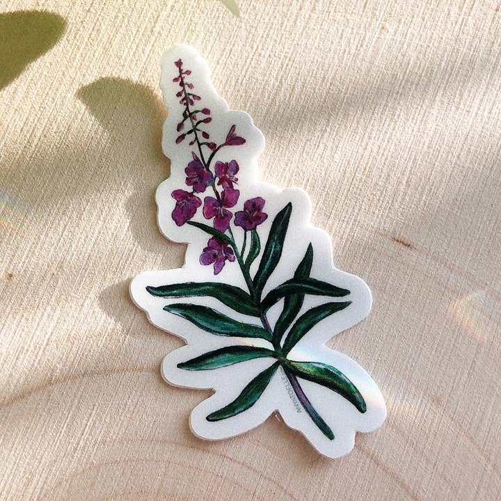 Mini Fireweed Sticker for wholesale by Art by Anya Toelle