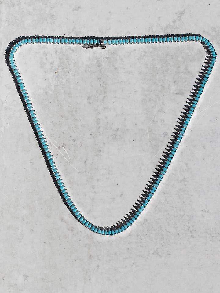 SYMPHONY NECKLACE- TURQUOISE + STERLING SILVER for wholesale by Native Gem