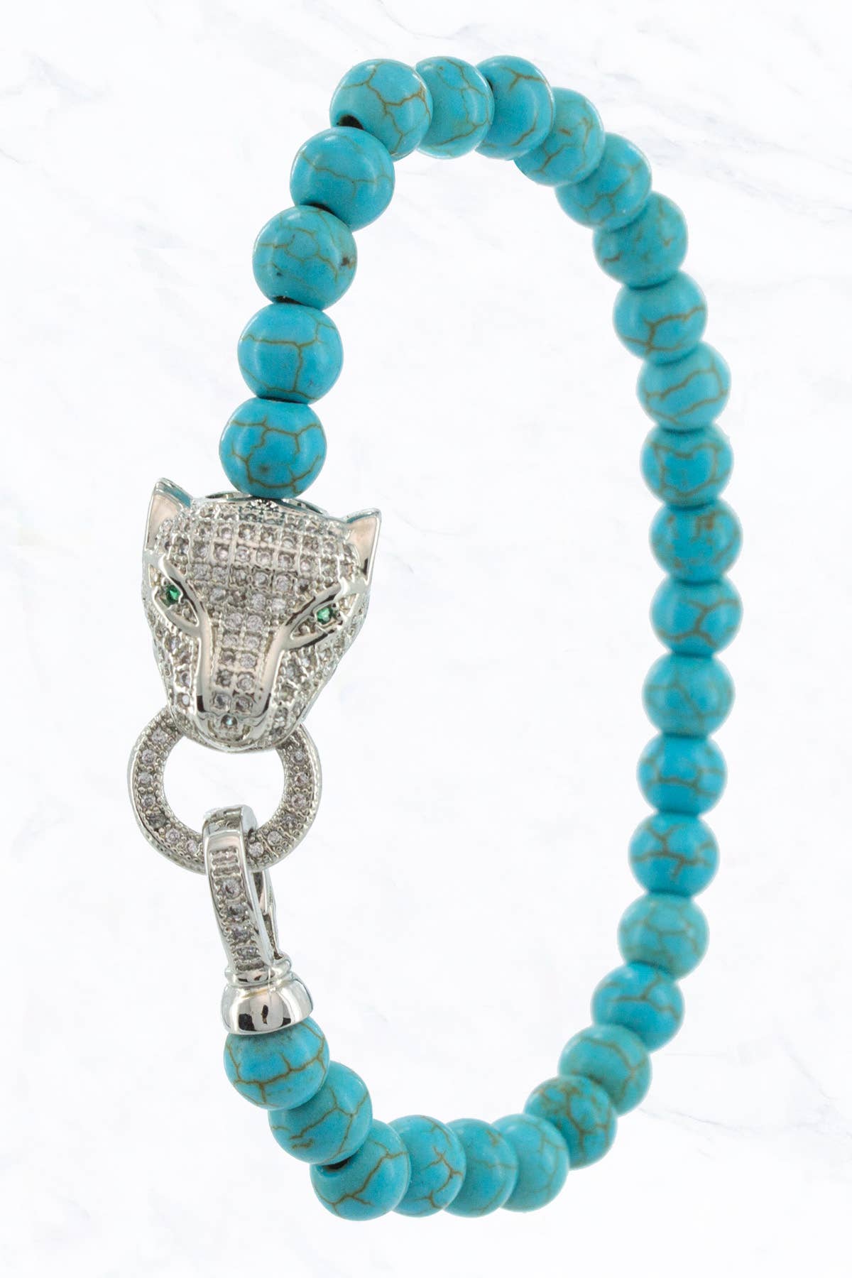 Suzie Q USA - Vendita all'ingrosso Braccialetto con ciondolo/pendente - Bracciale con ciondolo pantera con zirconi cubici0