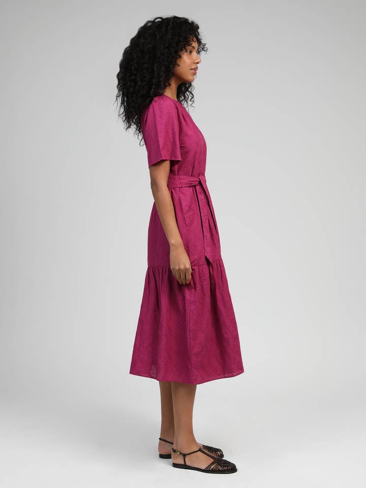 An'ge - Wholesale Dress - Women's - ORAZILA MIDI DRESS cherry2