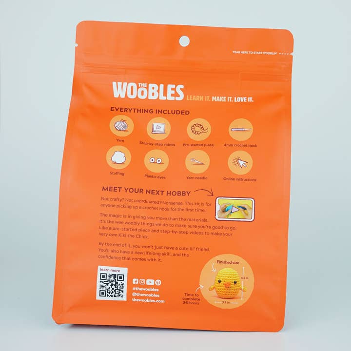 The Woobles - Wholesale Knitting/Crochet Supplies - Kiki the Chick Beginner Crochet Kit4