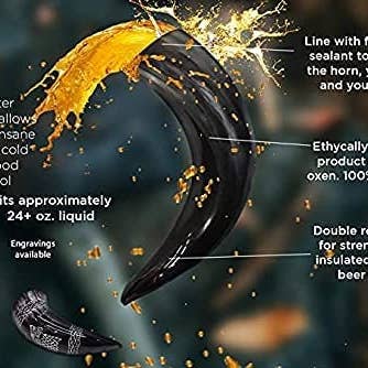 OnlyViking - Wholesale Drinking Glass/Cup - Premium Viking Drinking Horn Bundle 2Xl 18Oz Authentic2