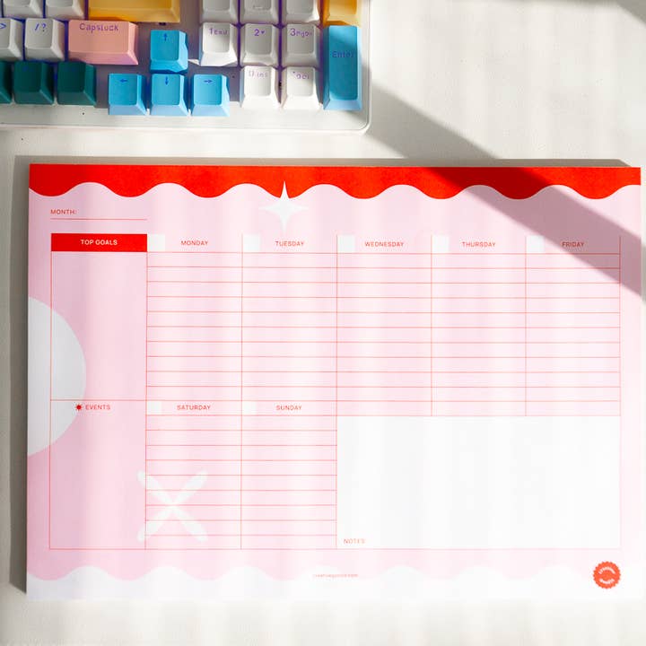 Creative Goodie - Wholesale Planner - A4 Weekly planner pad with tasks, goals, events, and notes3