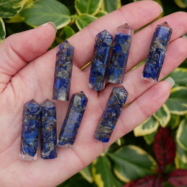 Orgonite Lapis Points for engroshandel hos The Healing Sanctuary
