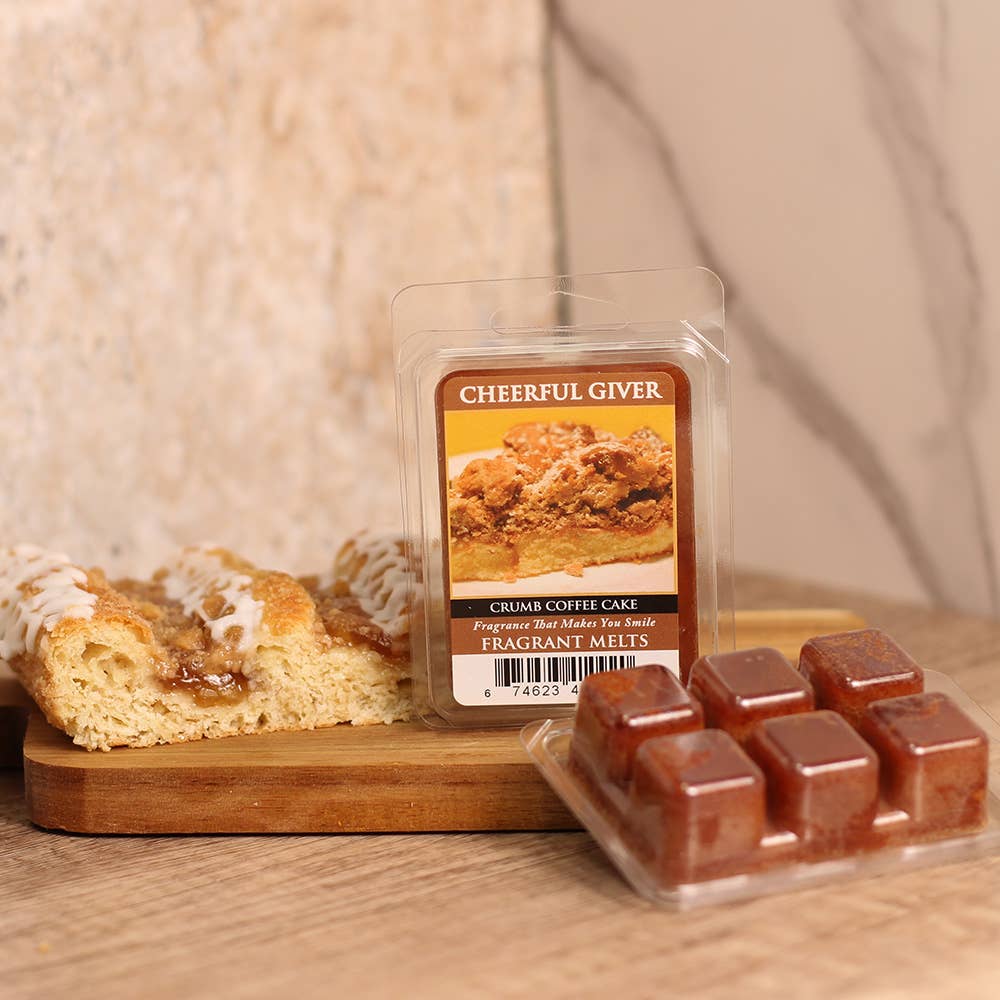 A Cheerful Giver – wholesale Wax melt – Melts (8/box) - Crumb Coffee Cake3