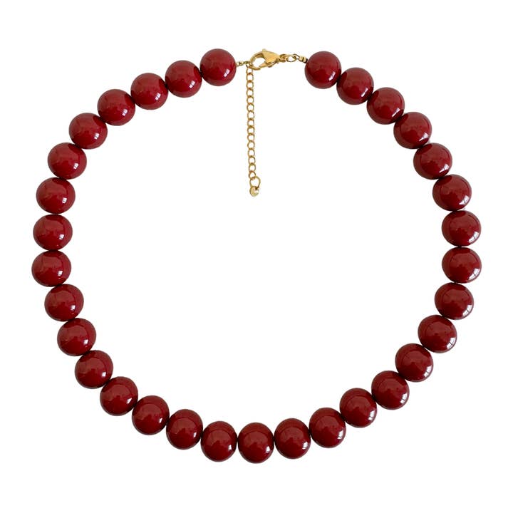 Bold Beads Necklace | Cherry for wholesale by vanMauZ