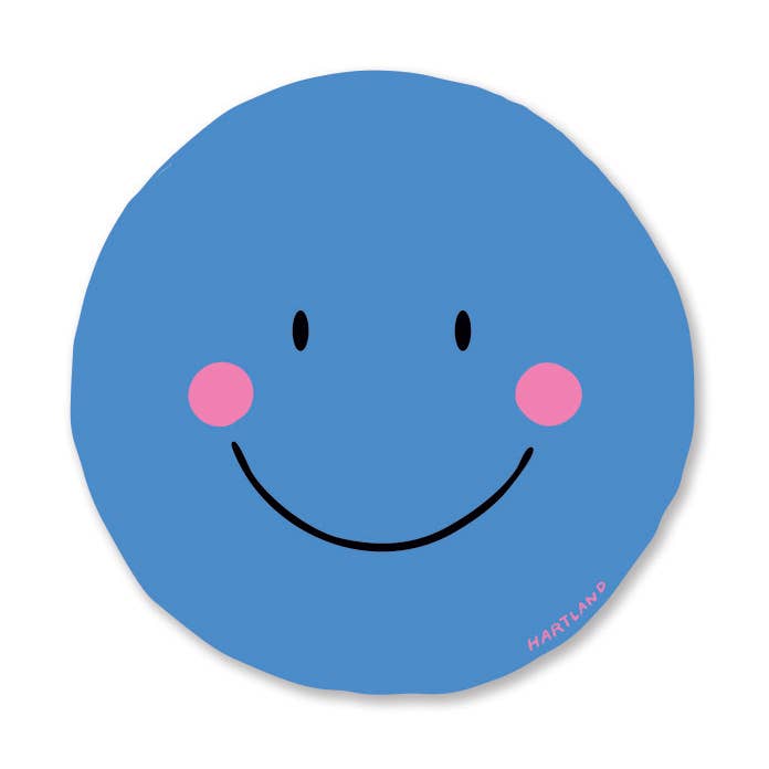 Klistermærke / Smiley Blå for engroshandel hos Hartland Cards