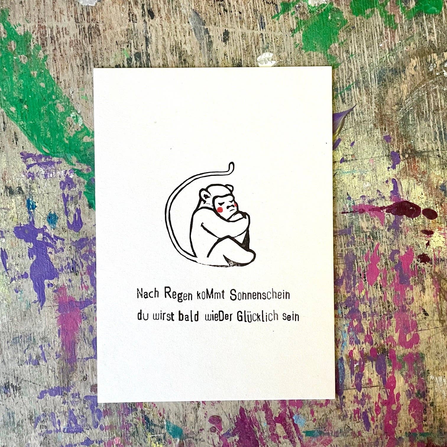 kuki – wholesale Vykort – "efter regn kommer solsken... " kuki vykort 10-pack3