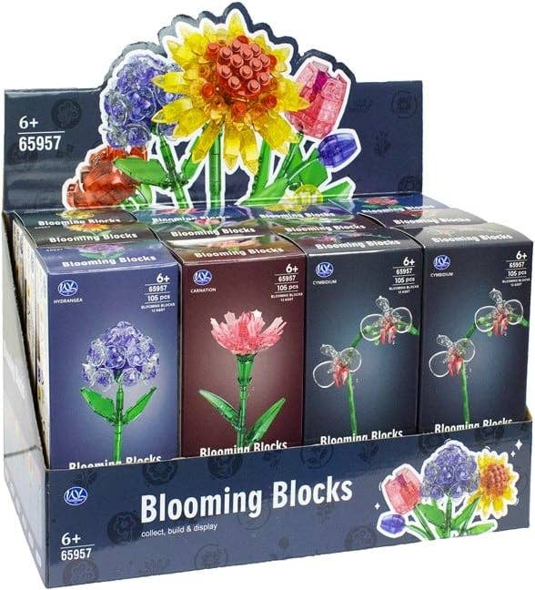 KIDDY-MOOV - Wholesale Building Set - Kids - 🌸 Blooming Blocks – Display of 12 assorted pieces0