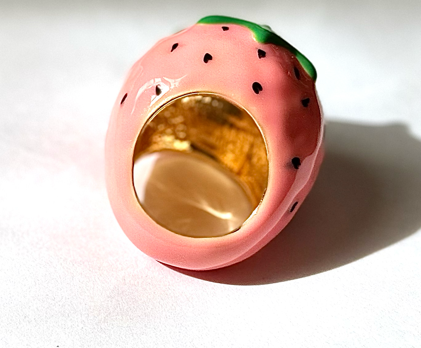 HoopLa - Wholesale Cocktail/Statement Ring - Fruit Basket Ring- Large Dome Fruit Rings- Enamel Hand Made1