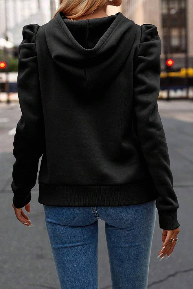 UNISHE – wholesale Hoodie – Women's – Plain Hooded Drawstring Sweatshirt AXR1114