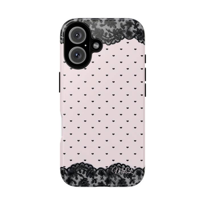 Kærlighedsblonde | Sort og lyserød for engroshandel hos Mare di Luna