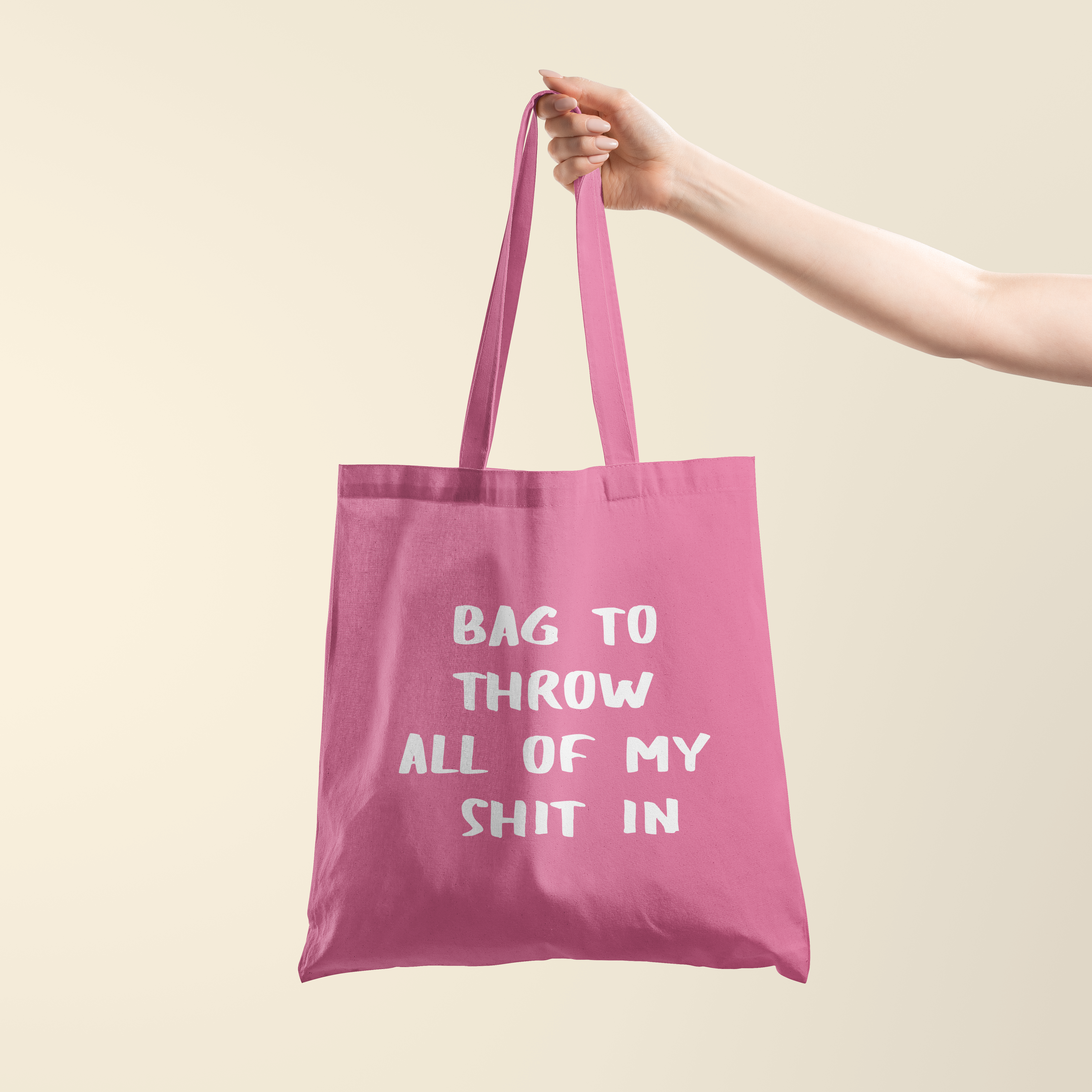 Deadpixel - Wholesale Tote Bag - Women's - Totebag - Throw shit - Pink2