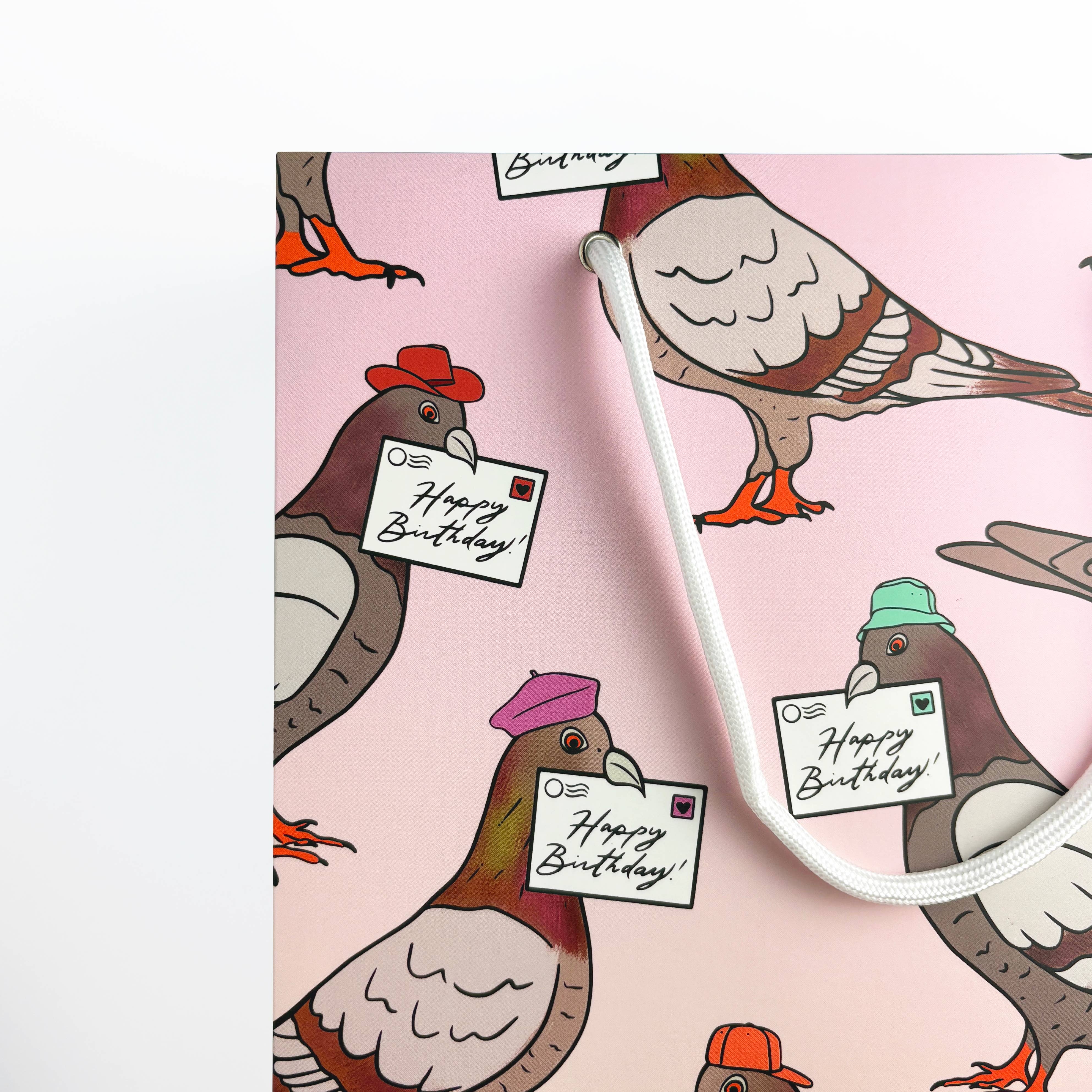 Boss Dotty Paper Co. - Wholesale Gift Bag - Pigeon Birthday Gift Bag2