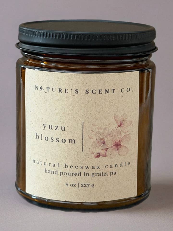 Flor de Yuzu | Vela de Cera de Abeja Inspirada en la Naturaleza | Mecha de Madera para venta al por mayor de Nature’s Scent Co