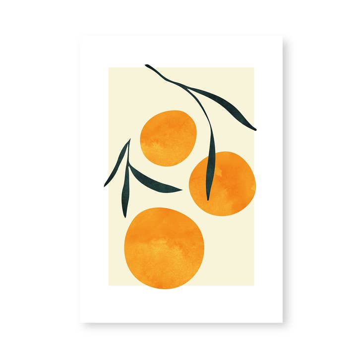 Impressão de arte laranja por atacado de Palm & Wild