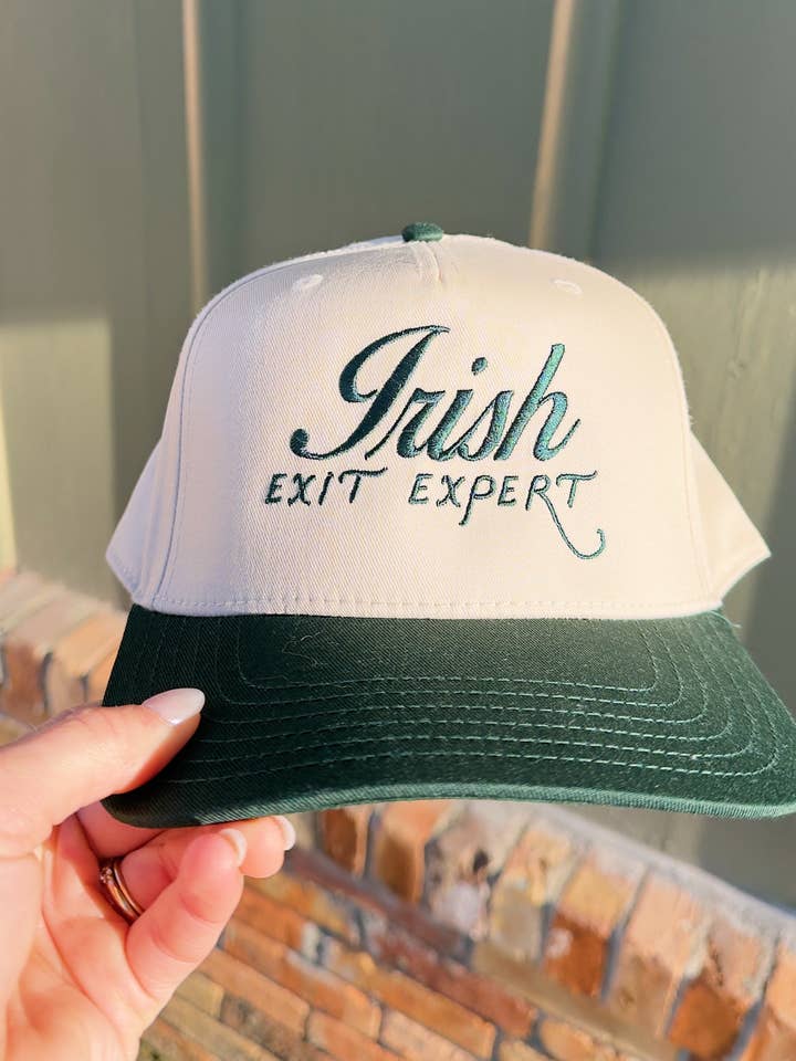 Irish Exit Expert Embroidered Hat for wholesale by La Fête Goods