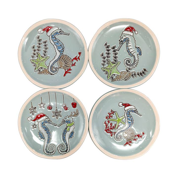 Blue Sky Clayworks - Wholesale Decorative Plate/Dish/Bowl - TIDE OF FESTIVE DELIGHTS 6'' TIDBIT PLATE SET OF 40