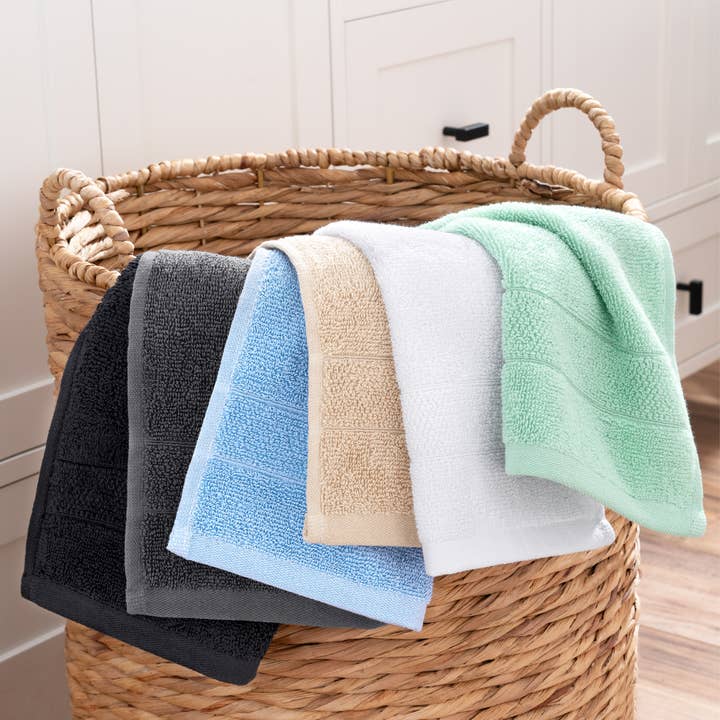 Arkwright Home - Wholesale Wash Cloth - Family Essentials Cotton Washcloths (Bulk Case of 144) 12x1223