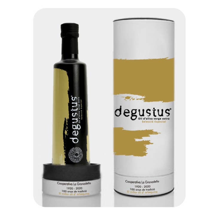 Degustus Premium Extra Virgin Oil 1/2 l. + BOX for wholesale by Cooperativa la Granadella
