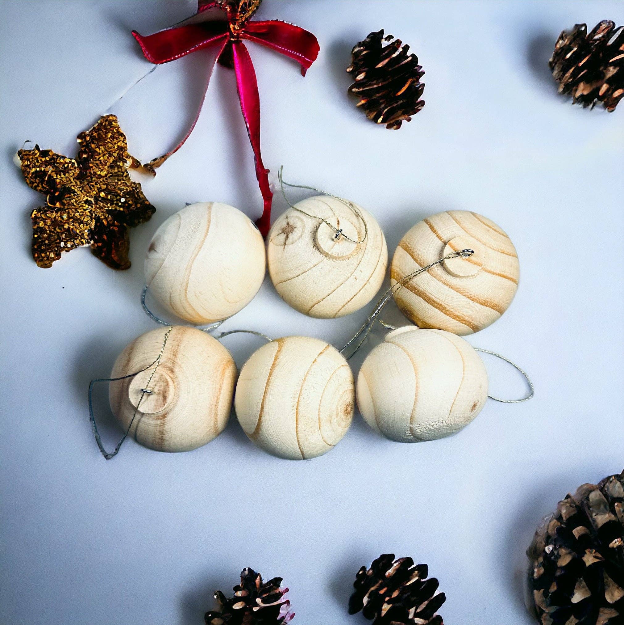 The African Home Goods - Vendita all'ingrosso Set di decorazioni  - Ornamenti tradizionali in legno intagliato, decorazioni o decorazioni festive, naturali12