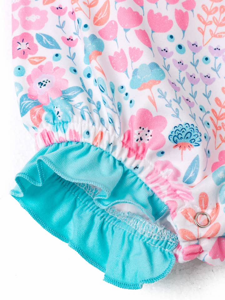 littleoneusa - Wholesale Bodysuit (Non-Footed) - Baby - Easter Bunny Egg Carrot Ruffle Smocked Baby Girl Romper3