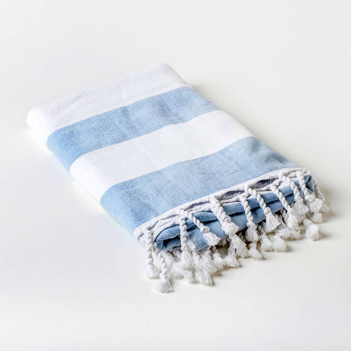 Allure Bath Fashions - Wholesale Beach Towel - Striped Hammam Turkish Style Beach Towel