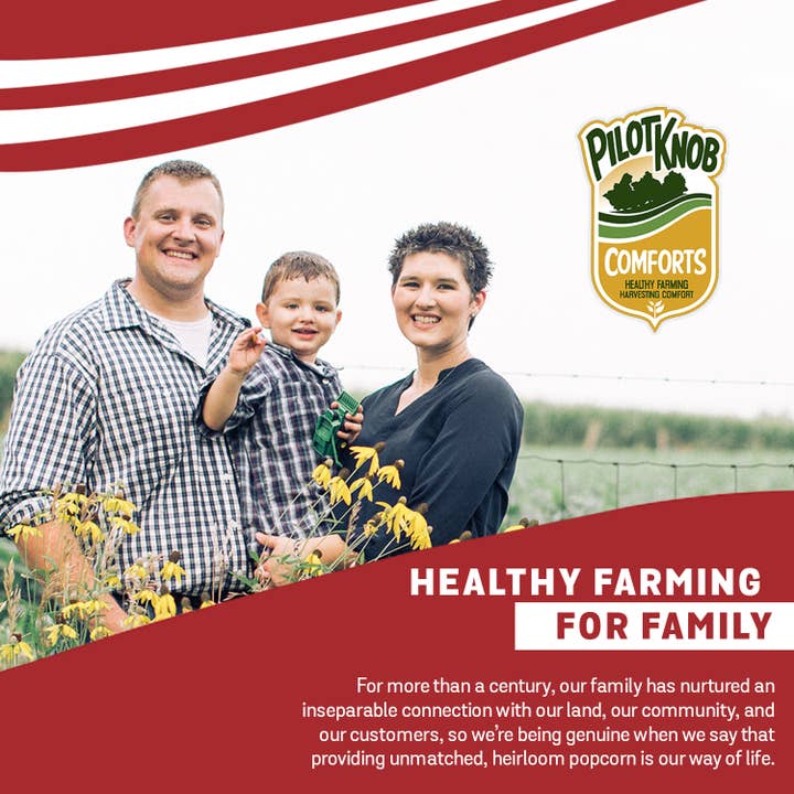 Pilot Knob Farm - Wholesale Popcorn - Popcob, Microwave Healthier - Hull-Less, Rustic Red Popcorn