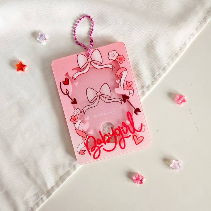 Babygirl Acrylic Photocard Holder for wholesale by Zellie's Koi Pond