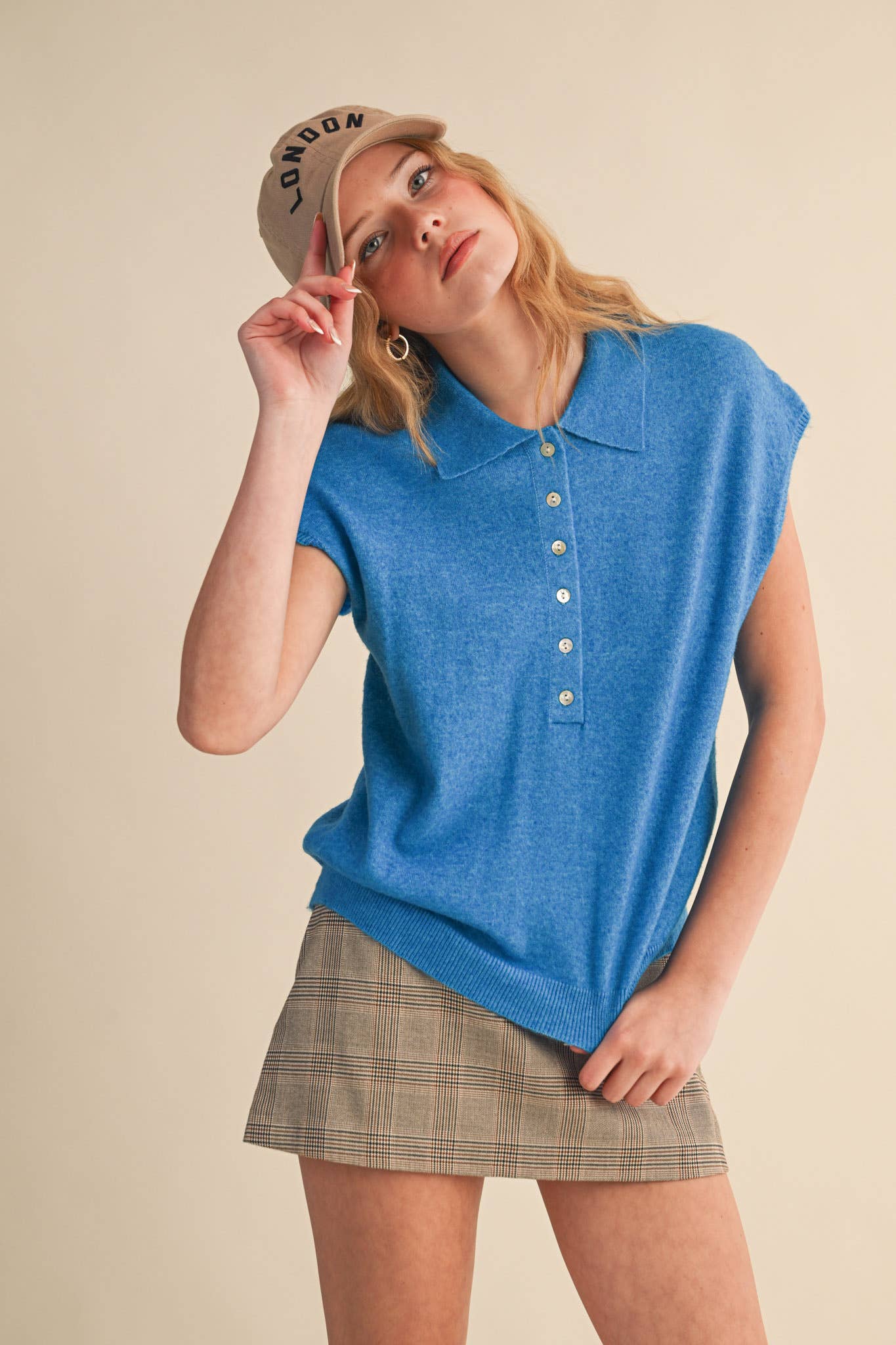 &MERCI – wholesale Tröjväst – Dam – ÄRMLÖS TRÖJA MED KRAGE MSW1123120