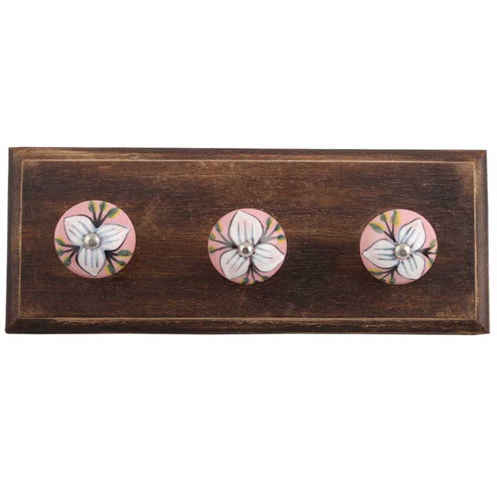 12 Piece Wall Hooks Heavy Duty Coat And Hat Holder (White) for wholesale by Daana Paani LLC