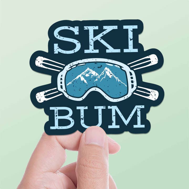 Ski Bum Winter Sticker for wholesale by Sentinel Supply