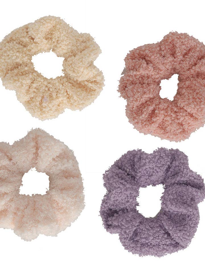 PACOTE SHERPA SCRUNCHIES DE 4 por atacado de limlim