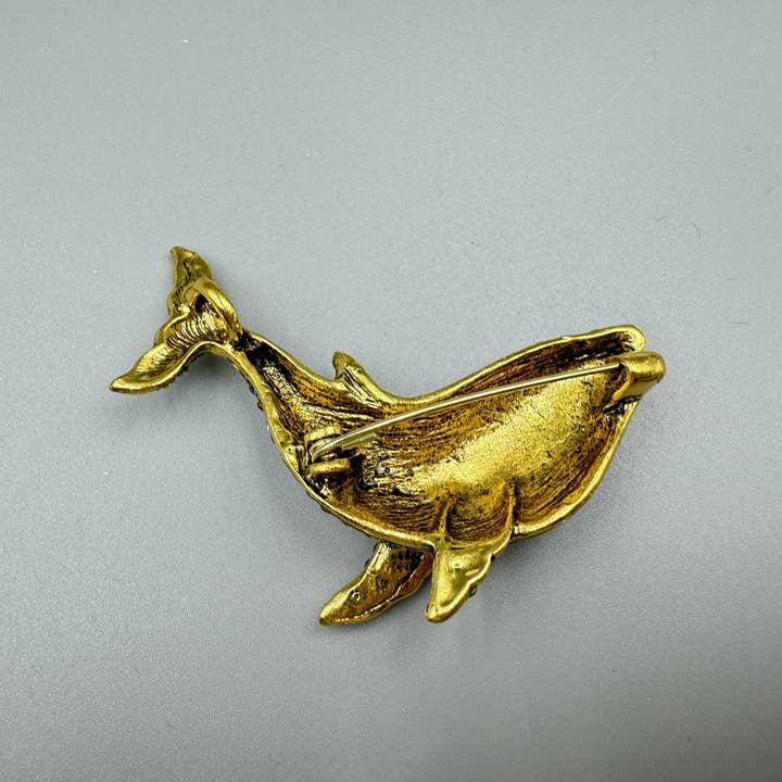 Ole - Wholesale Brooch - Whale Rhinestone Brooch PA34239