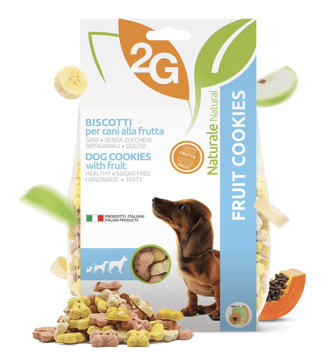 2G Pet Food, Equisnack, Equibar, Guidolin Gianni - Wholesale Pet Biscuit - Dog - Fruit Dog Cookies | 3 fruit flavors, no added sugars3