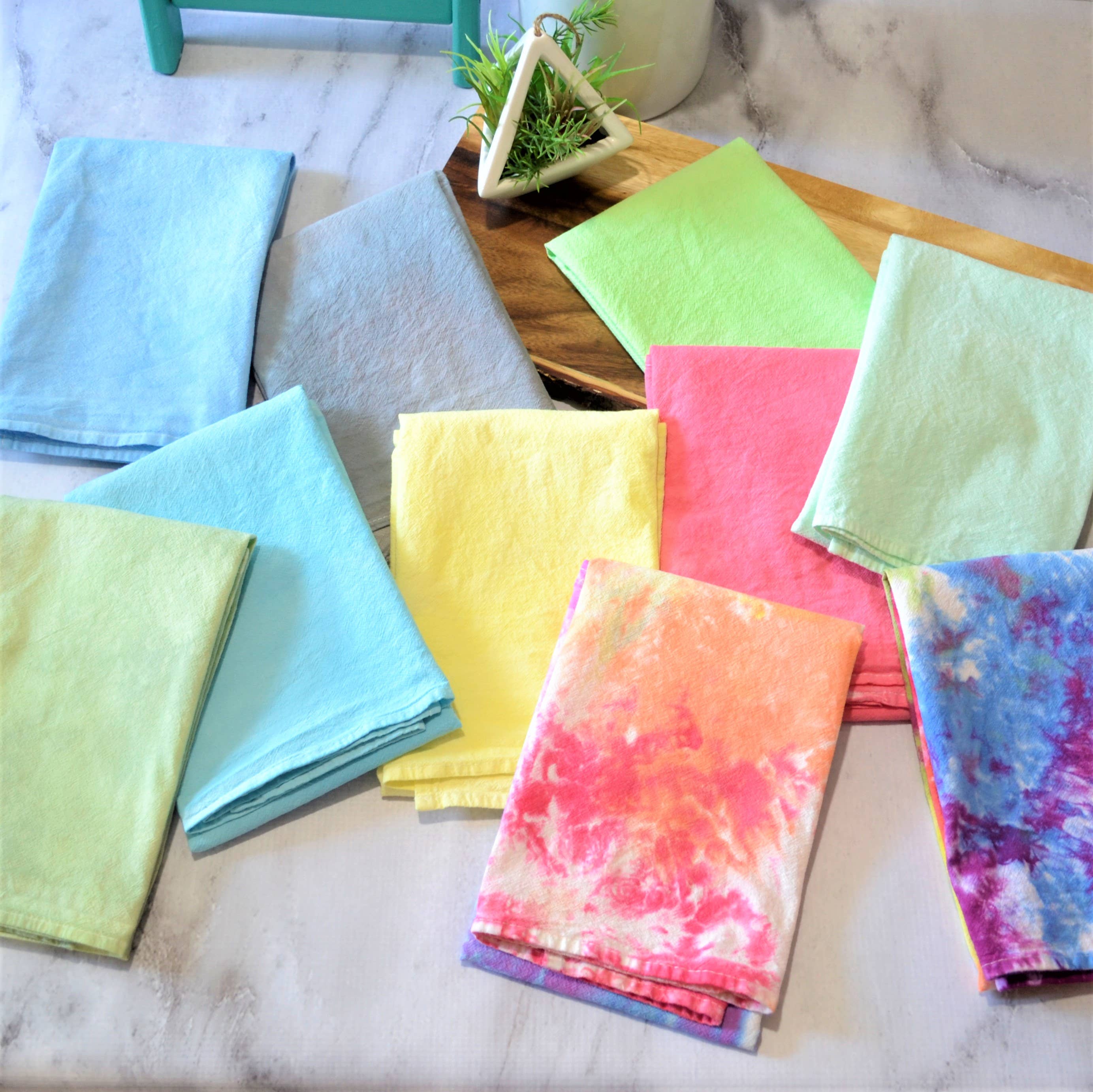 SewMuchMoreStore - Wholesale Tea Towel - LIMITED QTY Hand-Dyed Floursack Towel, dish cloth15